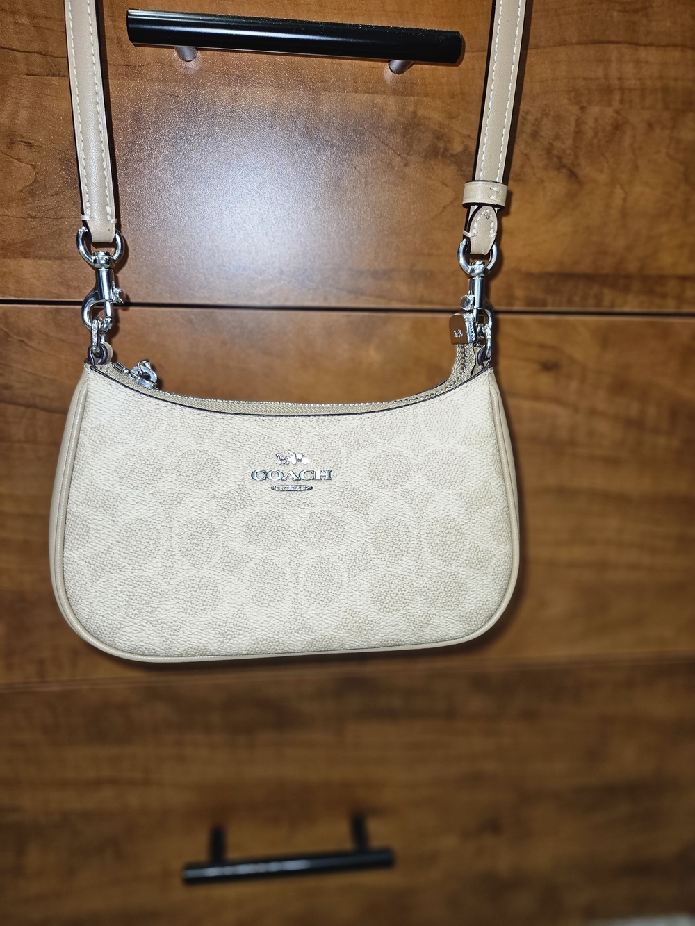 Coach Cream Signature Mini Cross Body Bag